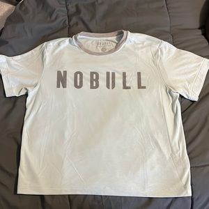 Nobull cropped workout box tee shirt. Size small. Minimally worn. Blue & gray